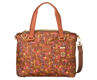 LiLiÓ Ditsy S Handbag Bright Sienna malá květovaná kabelka 27,5x10x22 cm