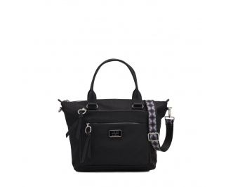 LiLiÓ Solid lilió Handbag elegantní kabelka 28 cm Black