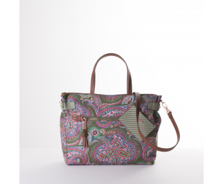 Oilily Helena Paisley Handbag květovaná kabelka 29 cm Cypres
