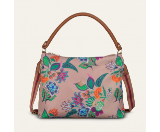 Oilily Sonate M Shoulder Bag květovaná kabelka 33 cm Walnut