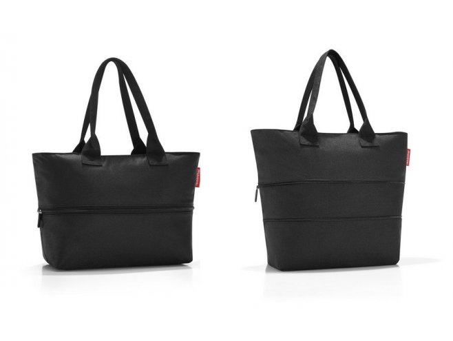 Reisenthel Shopper e1 elegantní rozšiřitelná kabelka 50 cm 12-18 l Black 