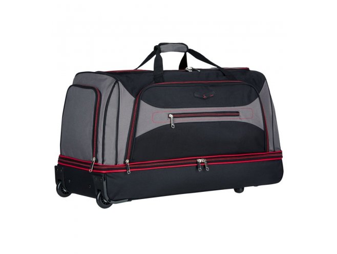 Azure Sirocco T-7554 L cestovní taška 101 l černá/šedá/červená 
