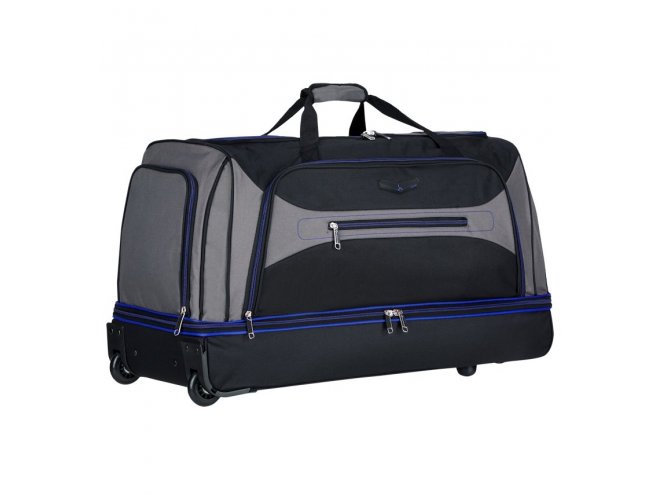 Azure Sirocco T-7554 L cestovná taška 101 l čierna/sivá/modrá 