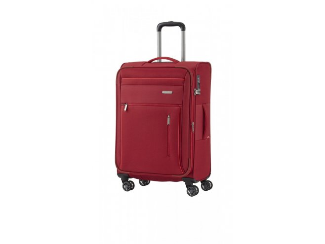 Travelite Capri 4w M cestovní kufr TSA 66 cm 67/77 l Red 