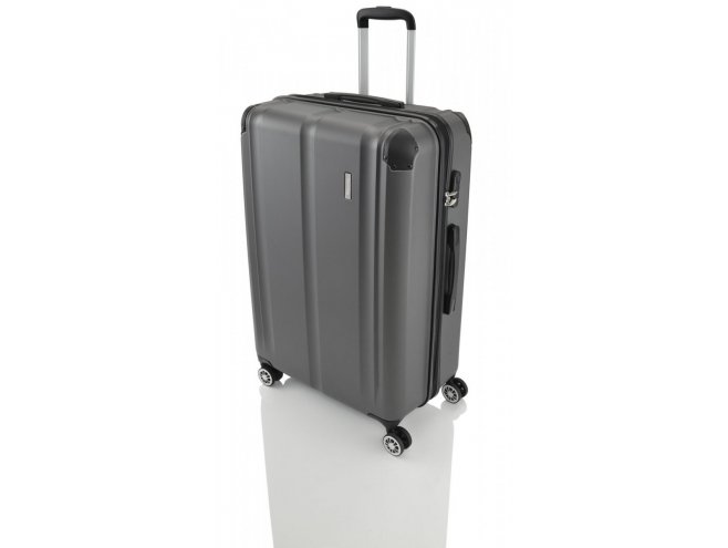Travelite City 4w L cestovní kufr TSA 77 cm 113/124 l Anthracite 