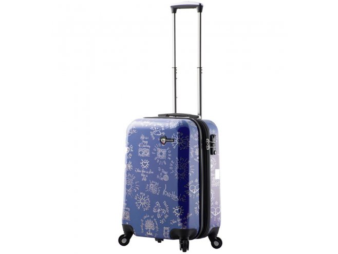 Mia Toro M1089 Love This Life S palubní kufr TSA 56 cm 39-49 l Blue 