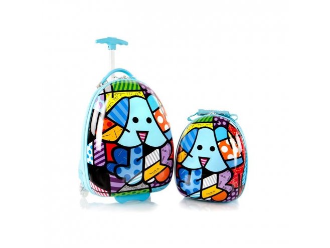 Heys Britto for Kids Blue Dog detská súprava kufra 13,4 l a batoha 4,8 l