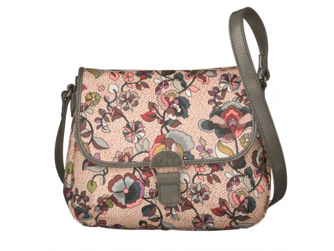 LiLiÓ Biba S Shoulder Bag Nougat malá oblouková květovaná kabelka 24x7x19 cm