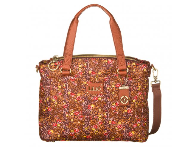 LiLiÓ Ditsy S Handbag květovaná kabelka 27,5 cm Bright Sienna 