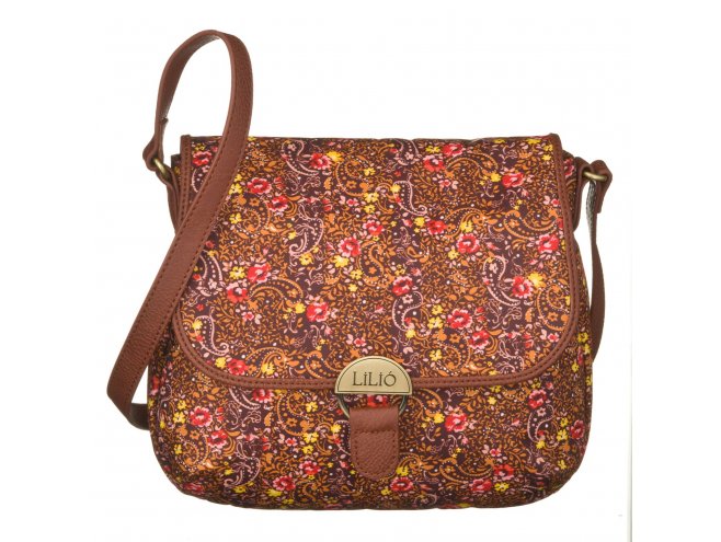 LiLiÓ Ditsy S Shoulder Bag květovaná kabelka 24 cm Bright Sienna 