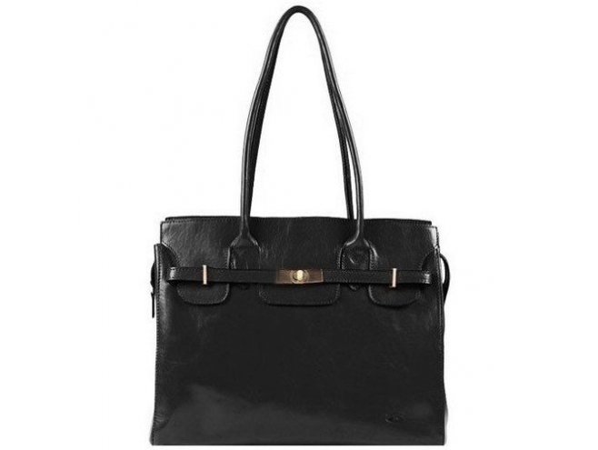 Katana 82529 Noir dámská luxusní kožená kabelka, černá