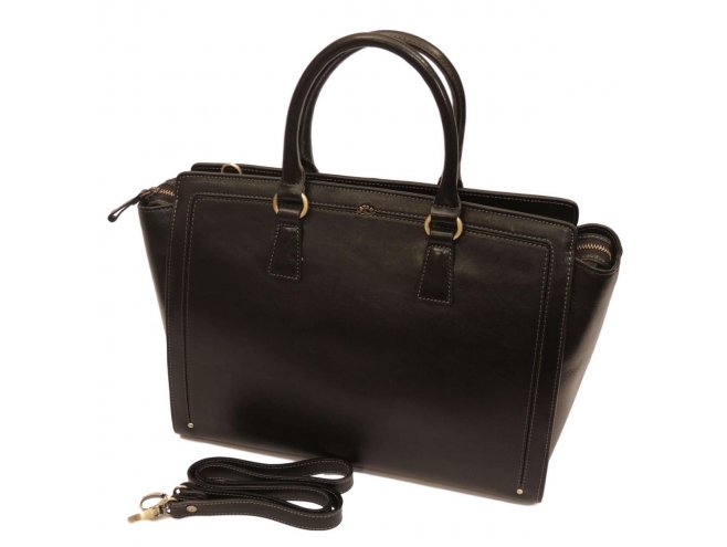Katana 66816 Noir dámská luxusní kožená kabelka, černá