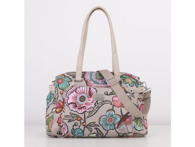 LiLiÓ Urban Peony M Carry All středně velká kabelka 36x25x14 cm Café au Lait