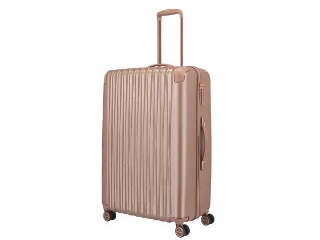 Titan Barbara Glint L dámský cestovní kufr TSA 77 cm 100 l Rose Metallic 