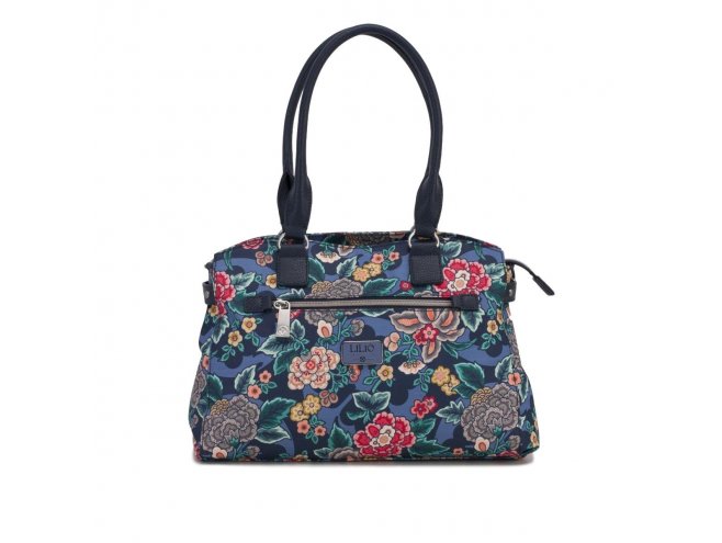 LiLiÓ Winter Poppy M Carry All květovaná kabelka 36 cm True Blue