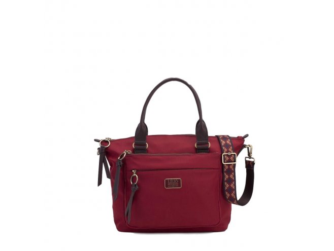 LiLiÓ Solid lilió Handbag elegantní kabelka 28 cm Burgundy 
