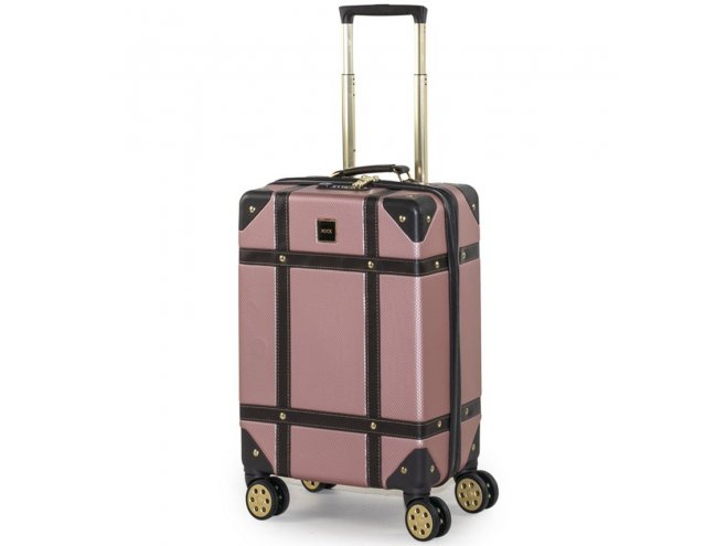 ROCK TR-0193 Vintage S palubný kufor do lietadla TSA 55 cm Pink 