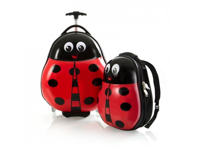 Heys Travel Tots Kids dětská sada - cestovní kufr 46 cm a batoh 33 cm Lady Bug 