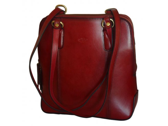 Katana 64206 dámský kožený batůžek 6 l Rouge