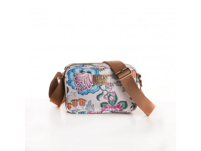 LiLiÓ Folkloric Fun XS Shouder Bag malá květovaná kabelka 18 cm Whipped Cream 