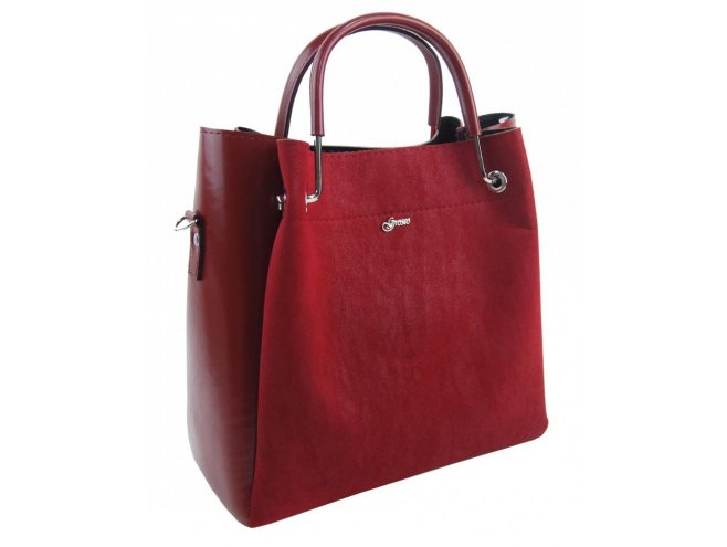 GROSSO S728 elegantní kabelka červeno-bordová 