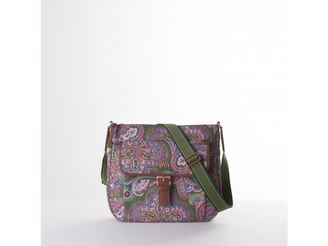 Oilily Helena Paisley M Shoulder Bag květovaná kabelka 27 cm Cypres 