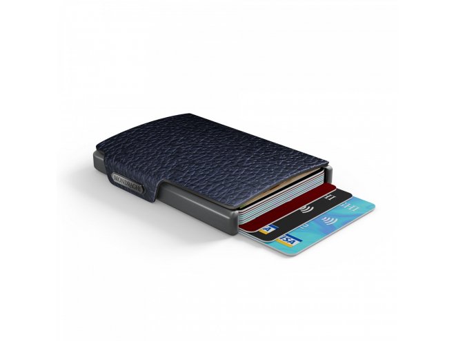Mondraghi One mini peněženka RFID kůže / hliník Blue 