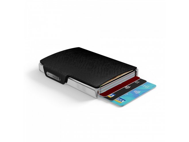 Mondraghi Elegance Cut mini peněženka RFID kůže / hliník Black 
