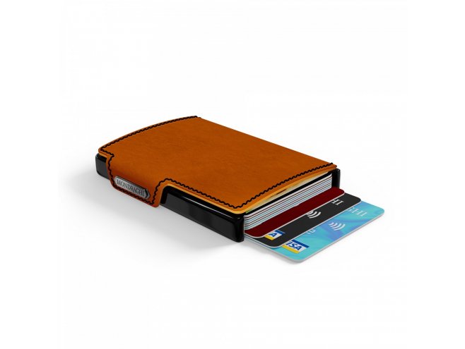 Mondraghi Racing mini peněženka RFID kůže / hliník Orange 