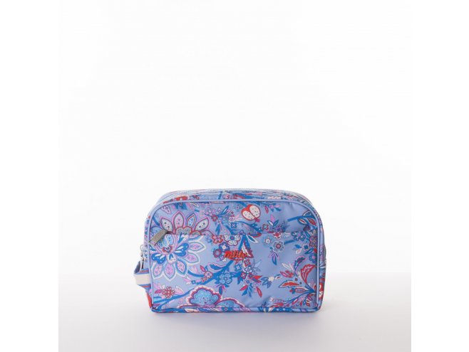 Oilily Flower Festival Pocket Cosmetic Bag kosmetická taška 26 cm Dusk Blue 