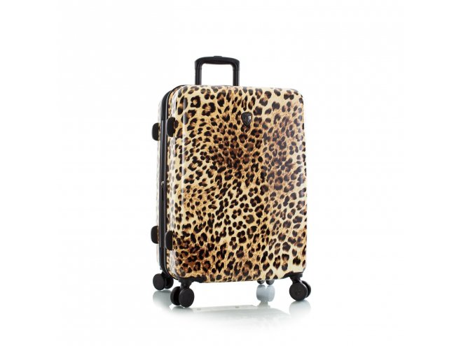Heys Brown Leopard M cestovní kufr TSA 66 cm 87 l 