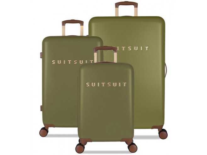 SUITSUIT Fab Seventies sada cestovních kufrů 77/67/55 cm Martini Olive 