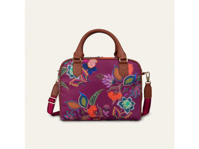 Oilily Sonate Handbag květovaná kabelka 30 cm Raspberry 