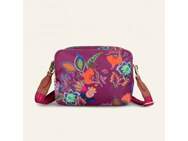Oilily Sonate S Shoulder Bag květovaná kabelka 24 cm Raspberry 