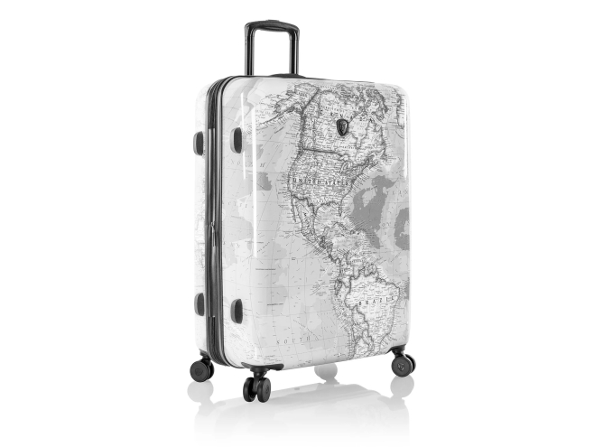 Heys Journey 3G L cestovní kufr TSA 76 cm 127 l Black/White Map 