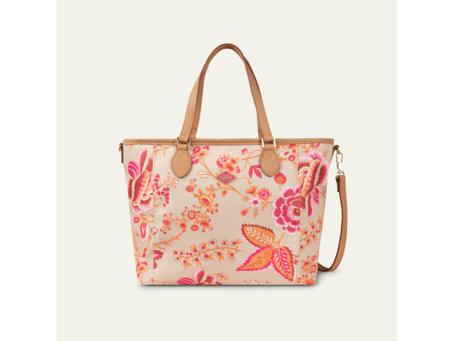 Oilily Sits Icon Haley Handbag květovaná kabelka 29 cm Pink 